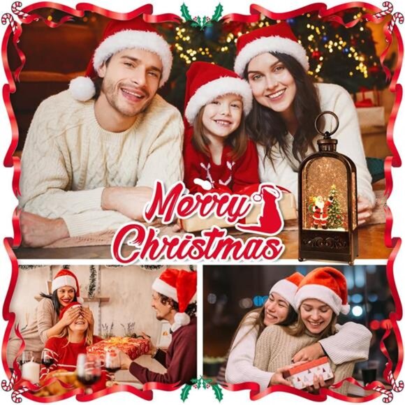 Christmas Musical Snow Globe Lantern - USB & Battery Powered Singing Globe - Picture 4 of 8